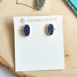 {Kendra Scott} Blue Drusy Ellie Studs